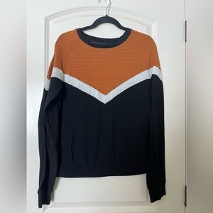 Tickled Teal Women’s Chevron Waffle Knit Sweatshirt Size Large